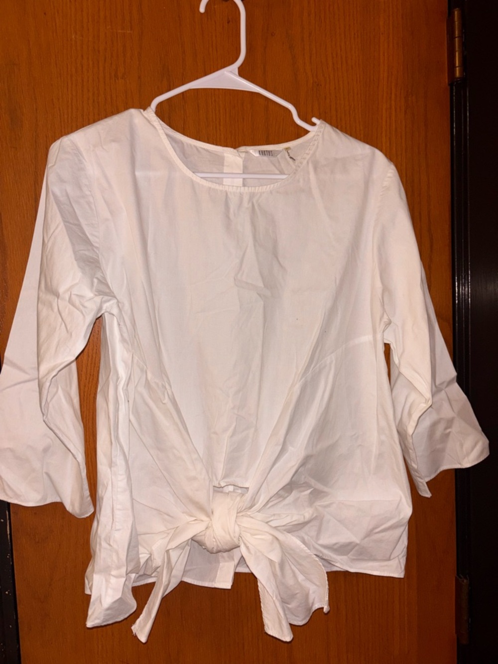 Kaktus White Tie-Front Blouse